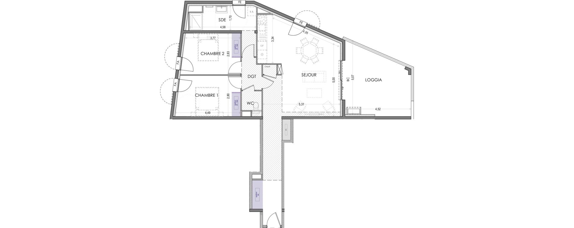 Appartement T3 de 82,73 m2 &agrave; Gap Centre