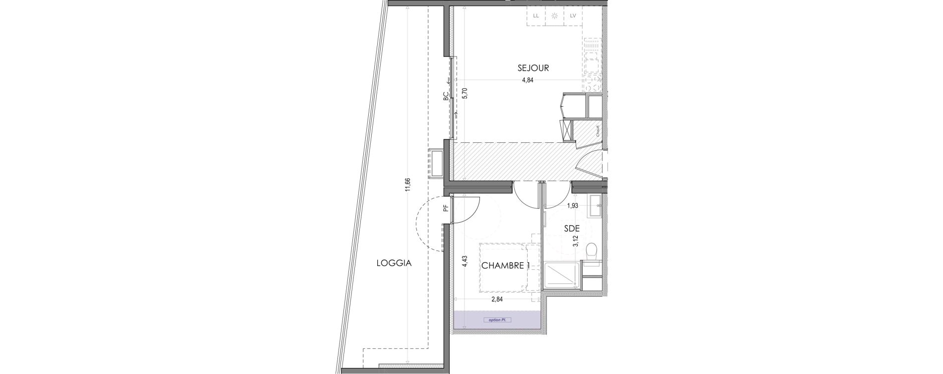 Appartement T2 de 45,60 m2 &agrave; Gap Centre