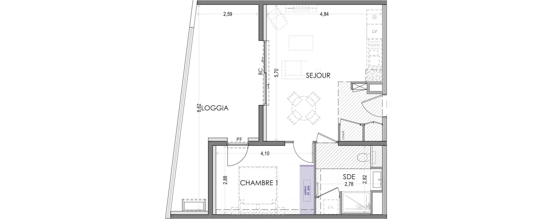 Appartement T2 de 46,19 m2 &agrave; Gap Centre