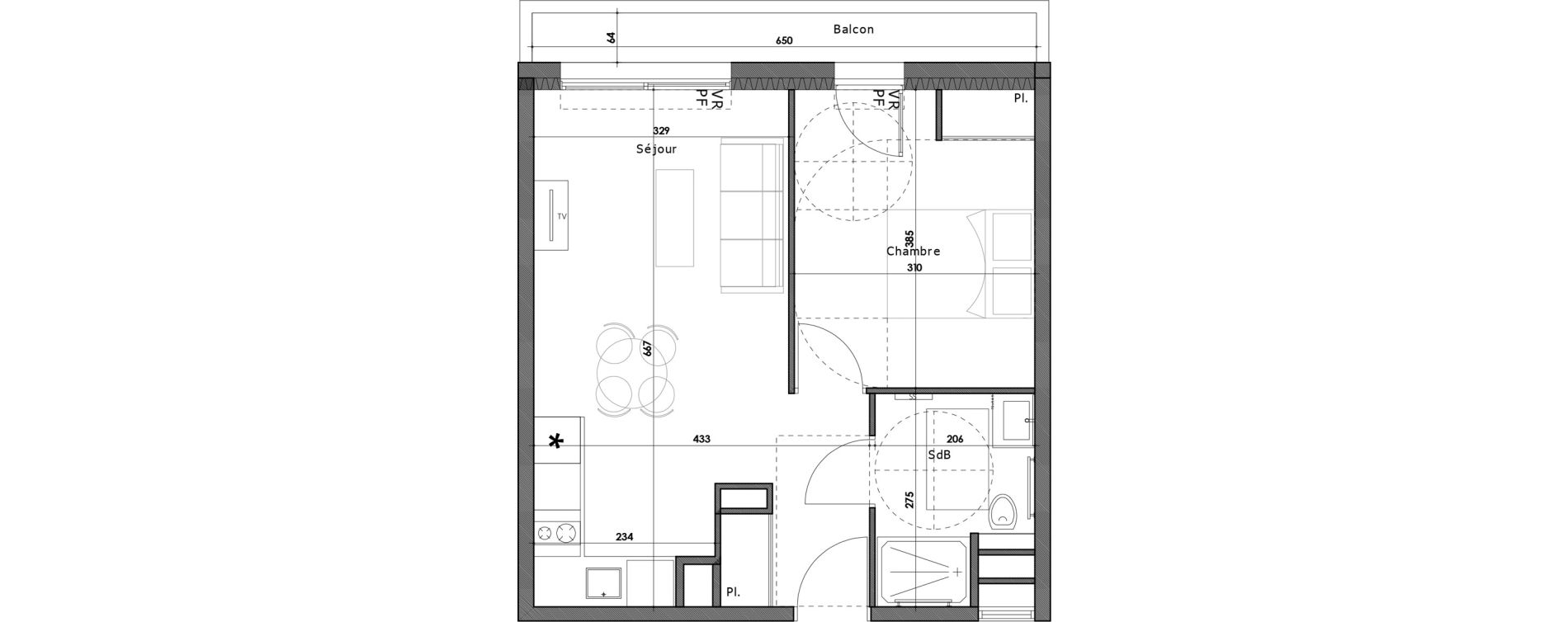 Appartement T2 de 40,90 m2 &agrave; Gap Gap centre