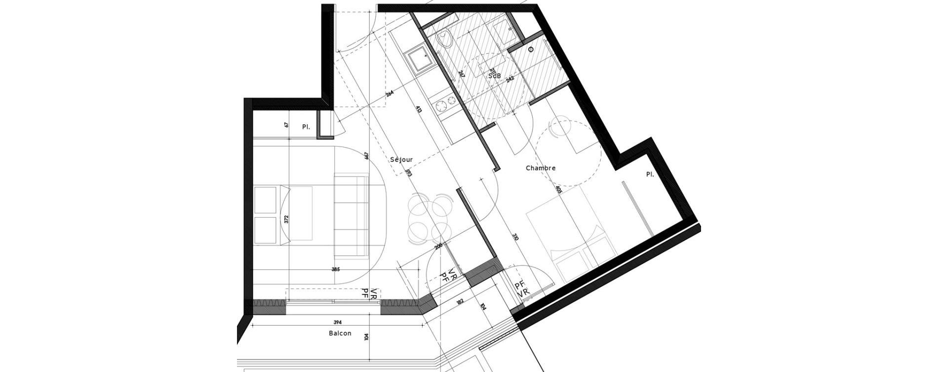 Appartement T2 de 46,60 m2 &agrave; Gap Gap centre