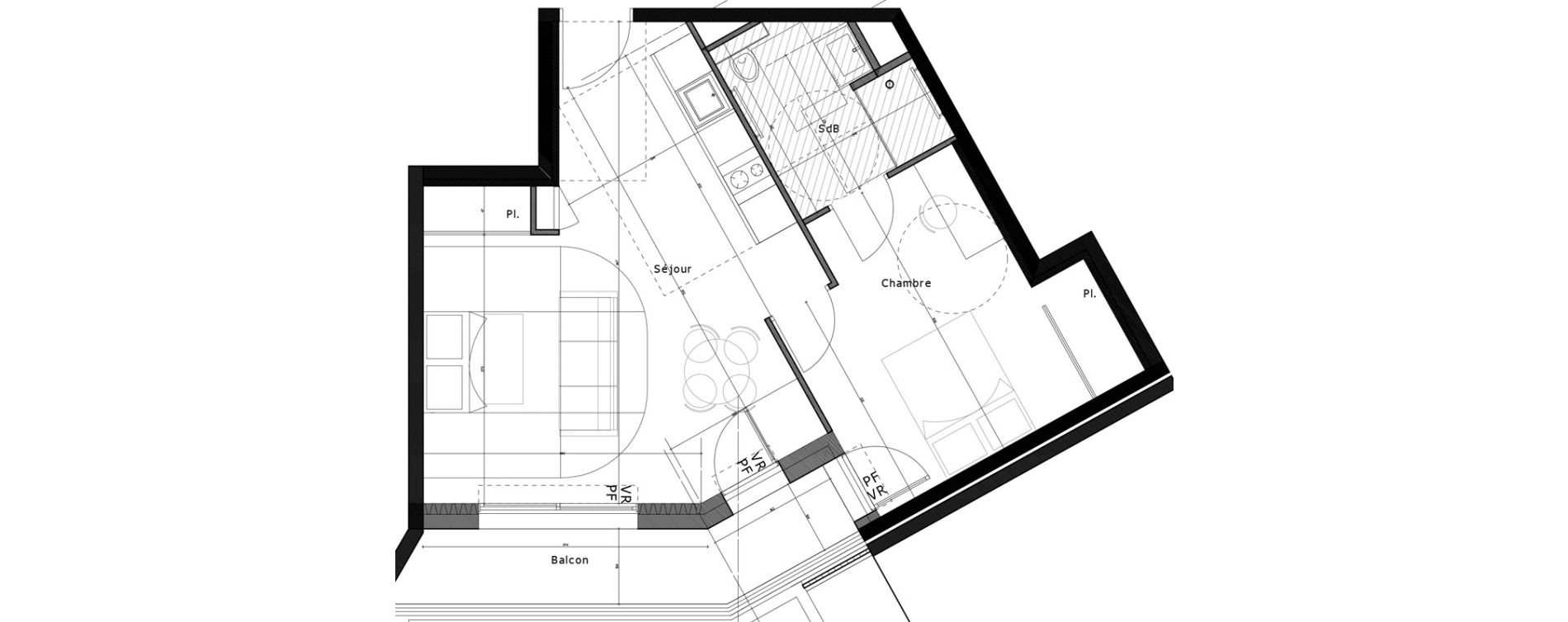 Appartement T2 de 46,60 m2 &agrave; Gap Gap centre