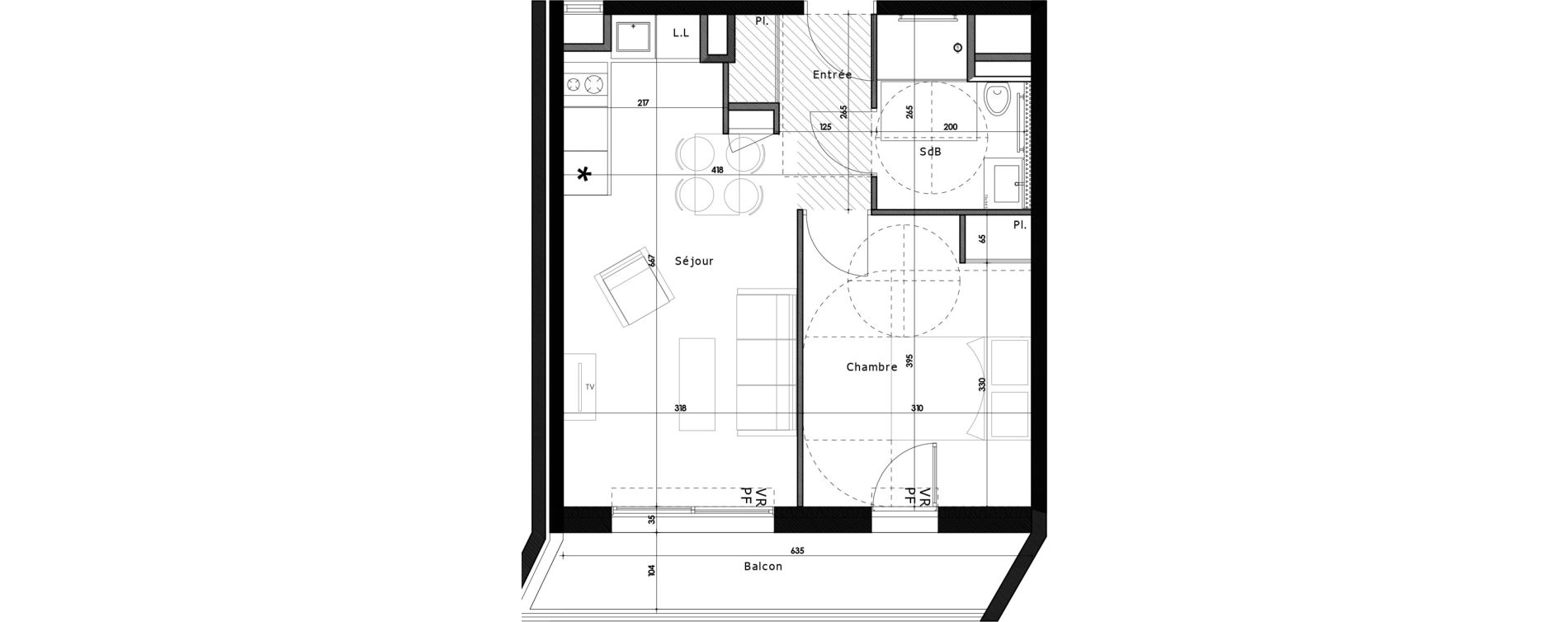 Appartement T2 de 39,60 m2 &agrave; Gap Gap centre