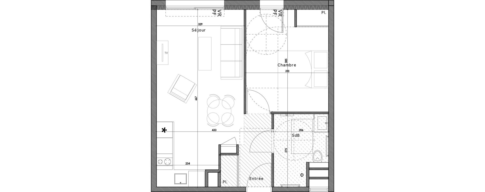 Appartement T2 de 40,90 m2 &agrave; Gap Gap centre