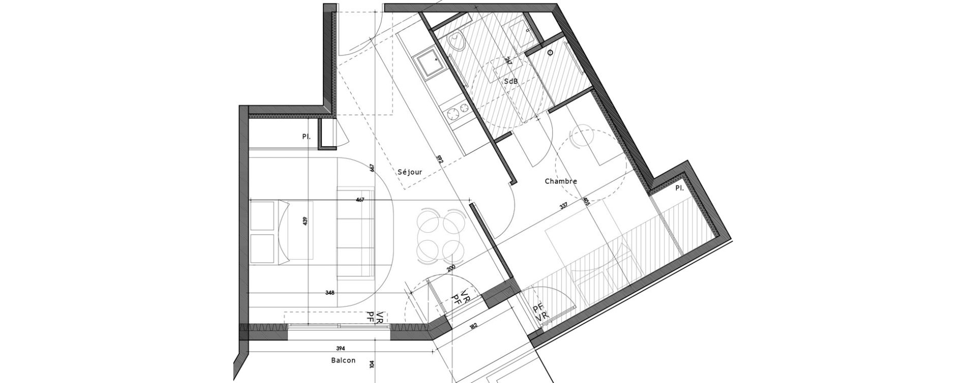 Appartement T2 de 46,60 m2 &agrave; Gap Gap centre