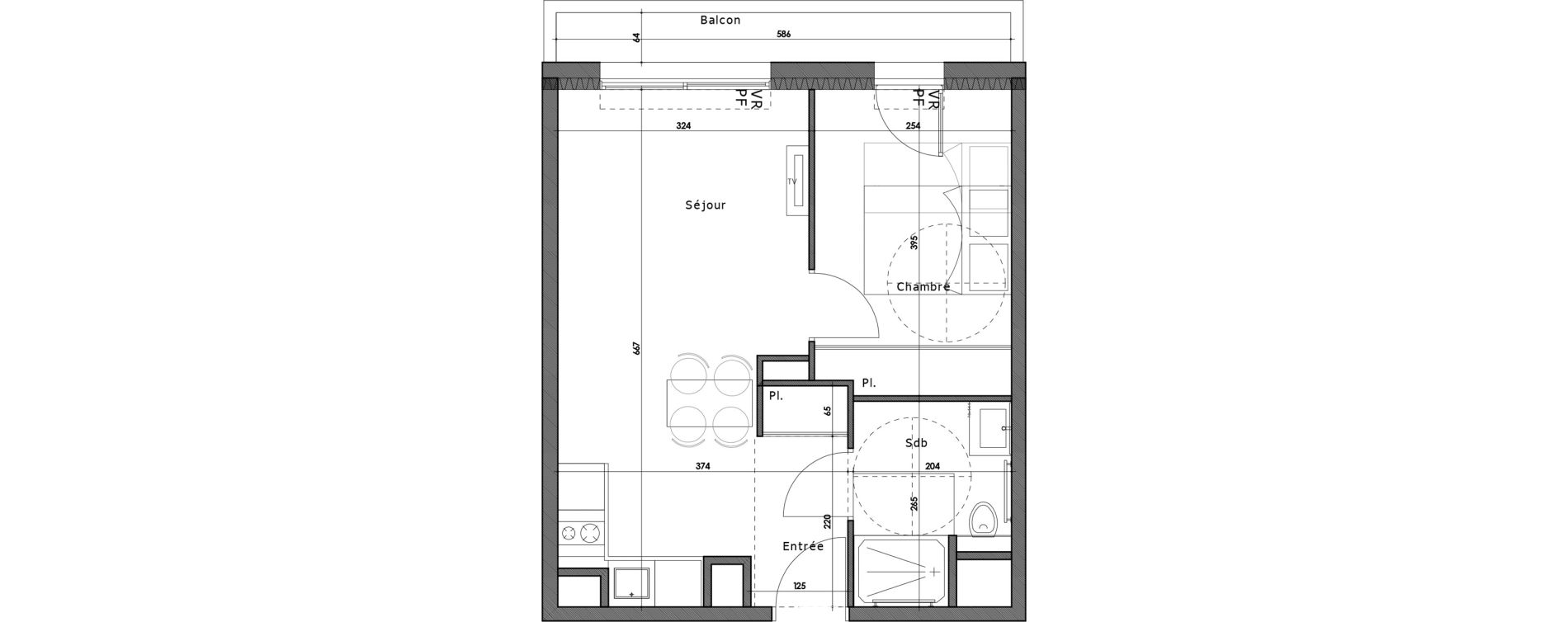 Appartement T2 de 36,60 m2 &agrave; Gap Gap centre