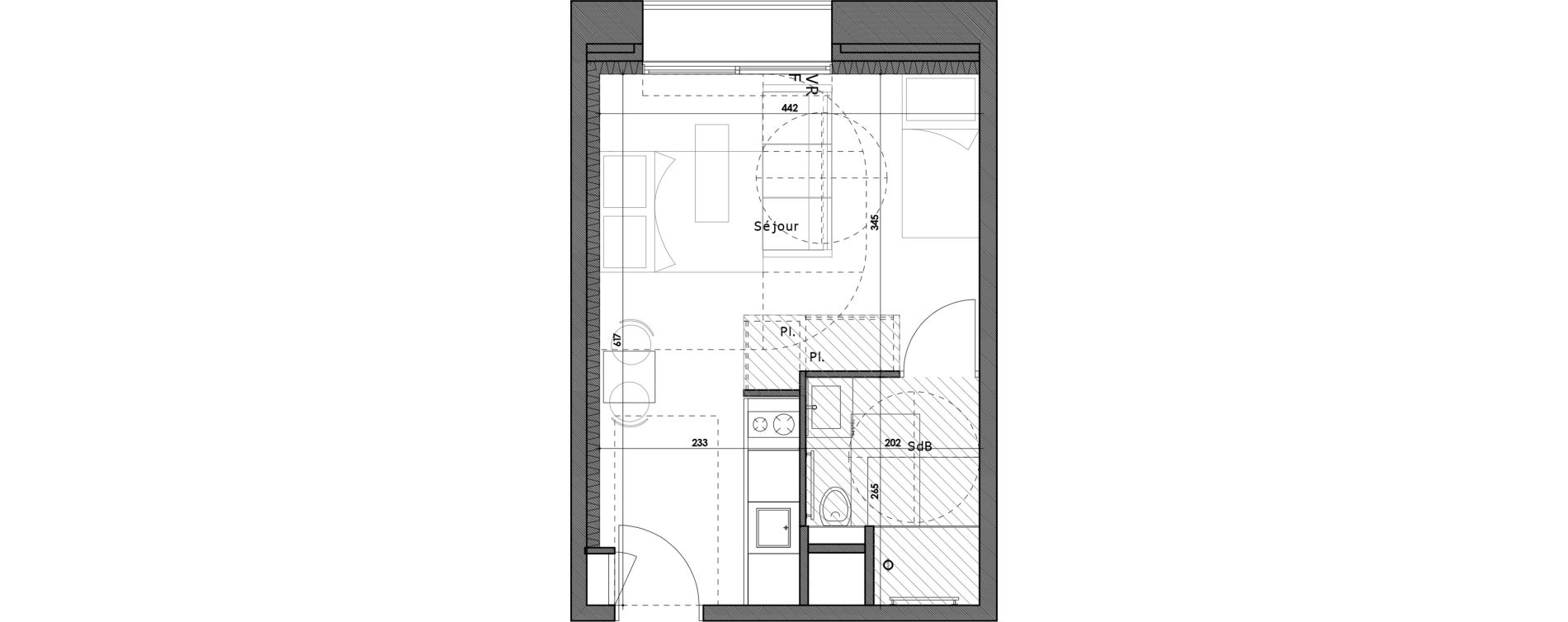 Appartement T1 de 25,80 m2 &agrave; Gap Gap centre