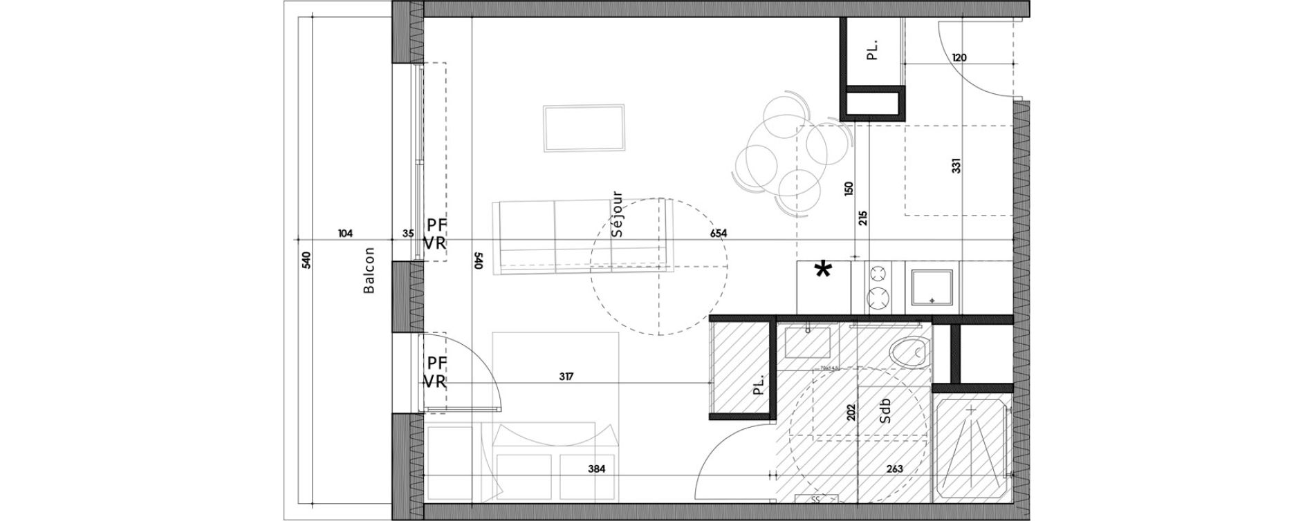 Appartement T1 de 33,80 m2 &agrave; Gap Gap centre