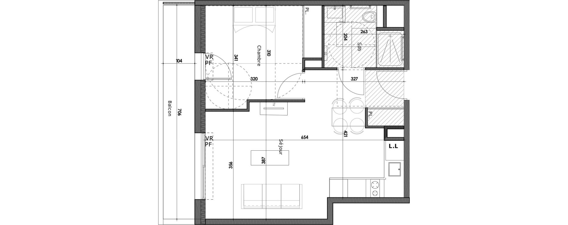 Appartement T2 de 45,15 m2 &agrave; Gap Gap centre