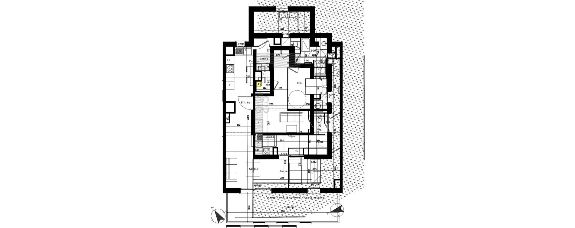 Appartement T3 de 66,55 m2 au Mon&ecirc;tier-Les-Bains Centre