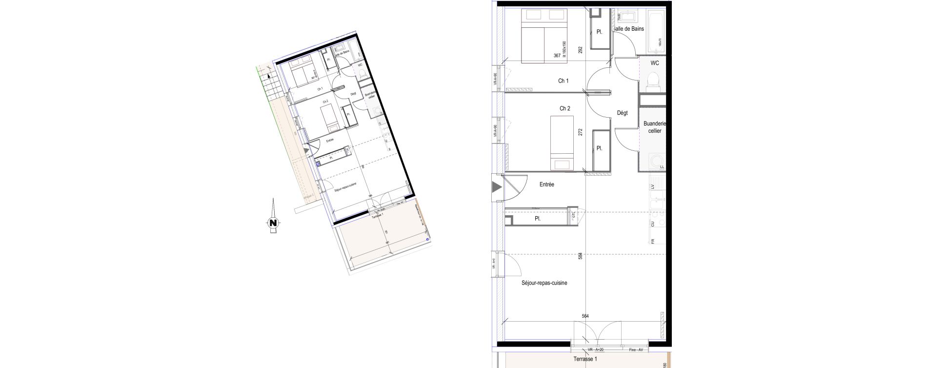 Appartement T3 de 63,13 m2 &agrave; Saint-Bonnet-En-Champsaur Centre