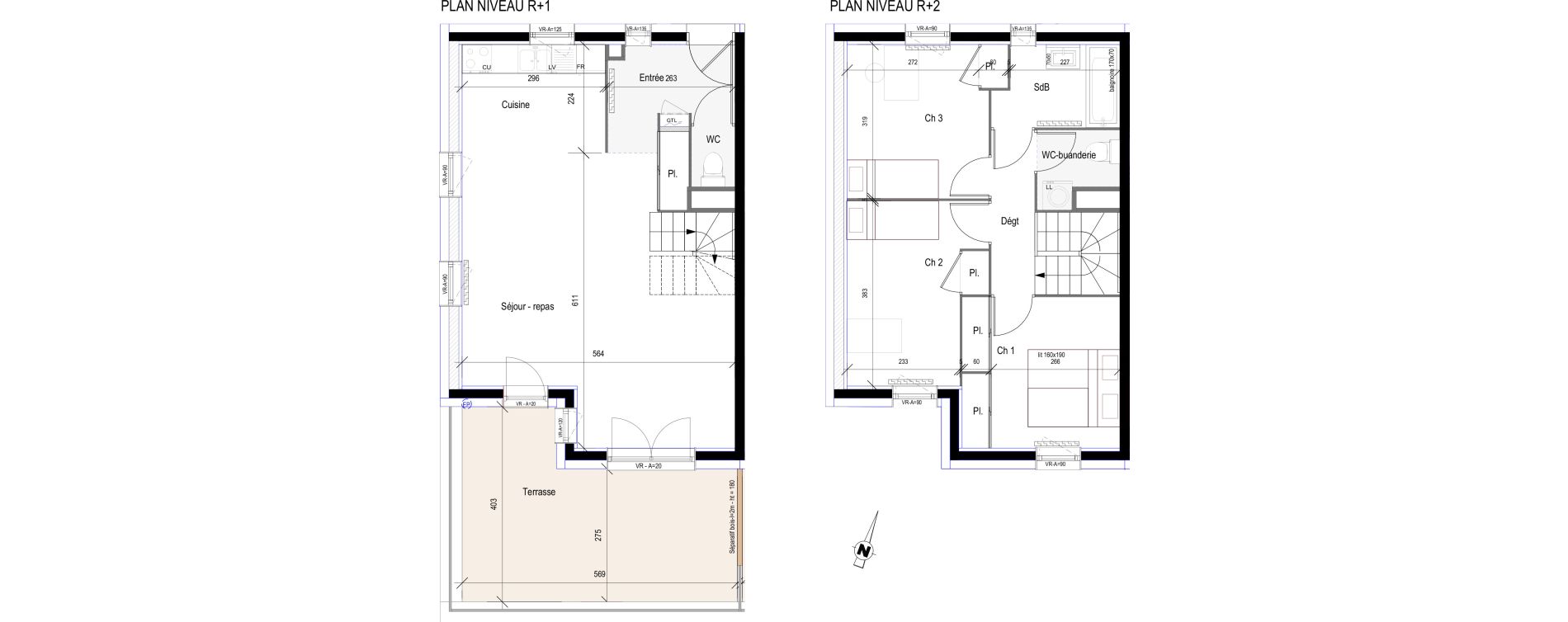 Duplex T4 de 80,25 m2 &agrave; Saint-Bonnet-En-Champsaur Centre