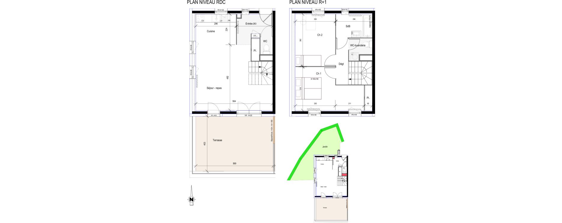 Duplex T3 de 72,20 m2 &agrave; Saint-Bonnet-En-Champsaur Centre