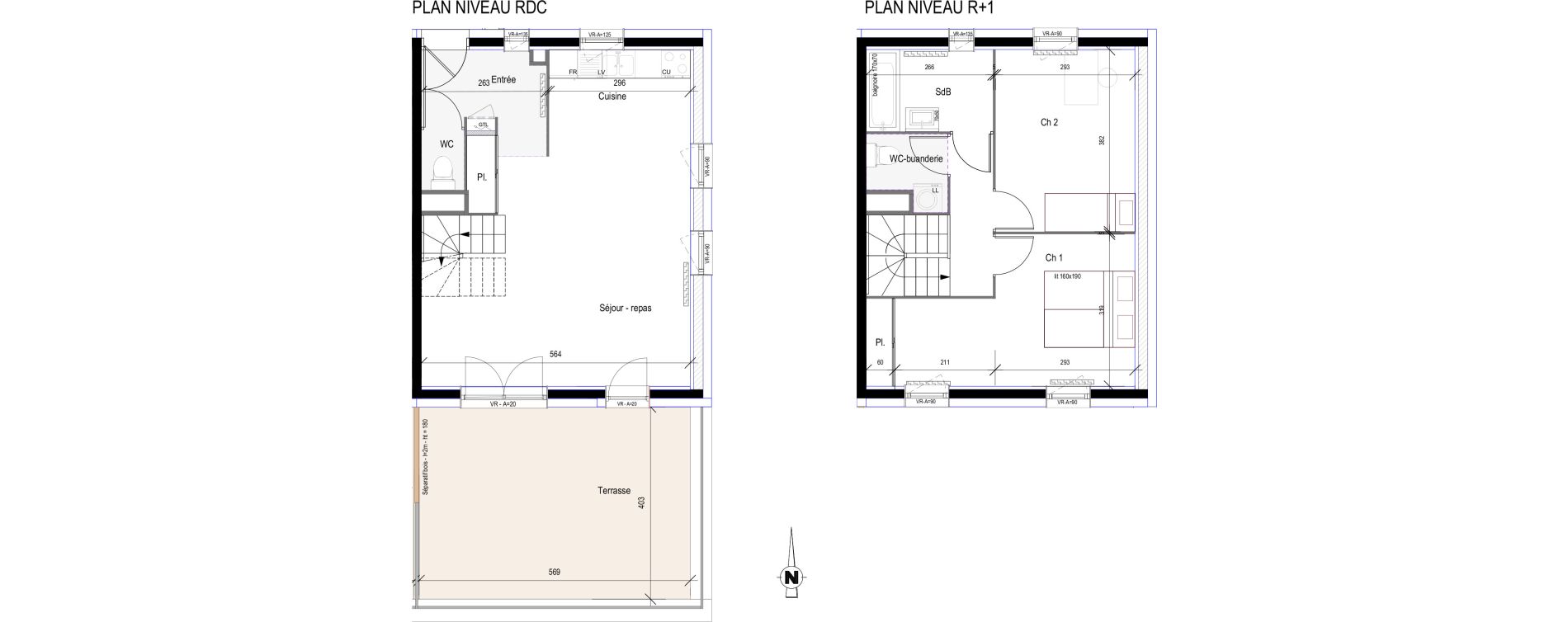 Duplex T3 de 72,20 m2 &agrave; Saint-Bonnet-En-Champsaur Centre