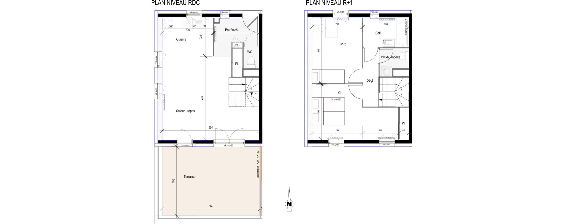 Duplex T3 de 72,20 m2 &agrave; Saint-Bonnet-En-Champsaur Centre