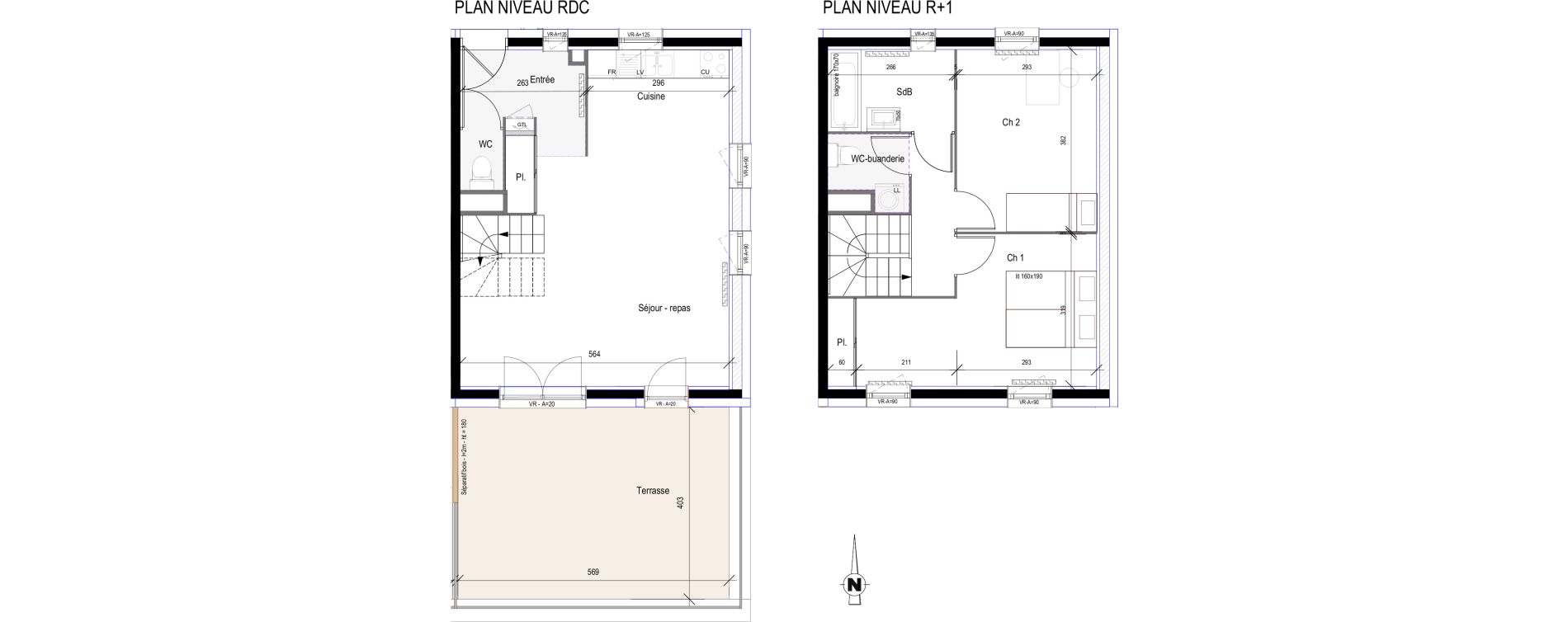 Duplex T3 de 72,20 m2 &agrave; Saint-Bonnet-En-Champsaur Centre