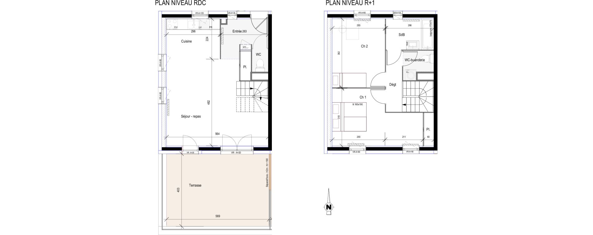 Duplex T3 de 72,20 m2 &agrave; Saint-Bonnet-En-Champsaur Centre