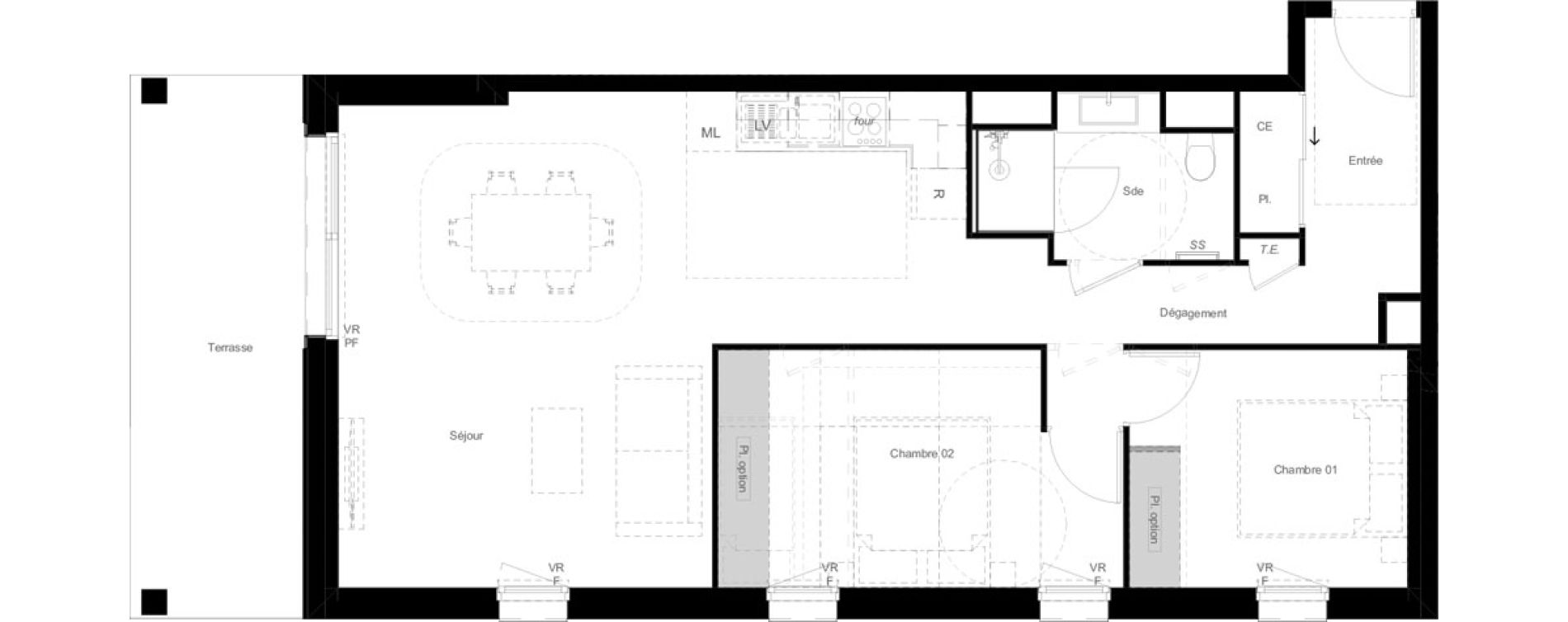 Appartement T3 de 71,73 m2 &agrave; Saint-Chaffrey Centre