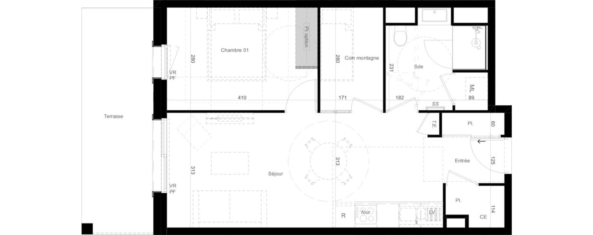 Appartement T2 de 51,04 m2 &agrave; Saint-Chaffrey Centre