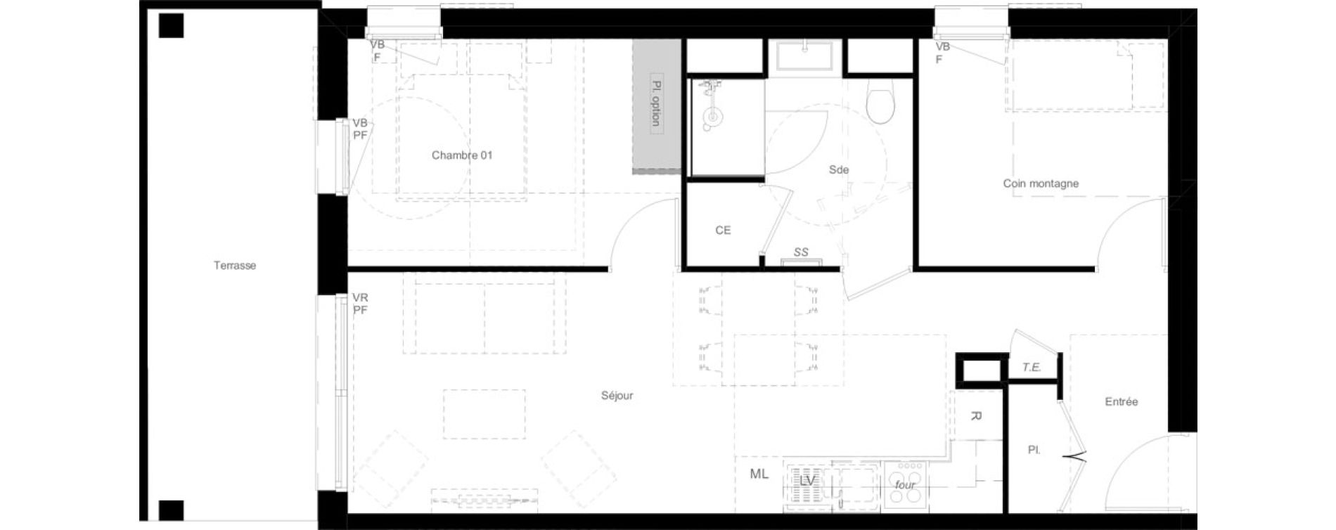 Appartement T3 de 56,13 m2 &agrave; Saint-Chaffrey Centre