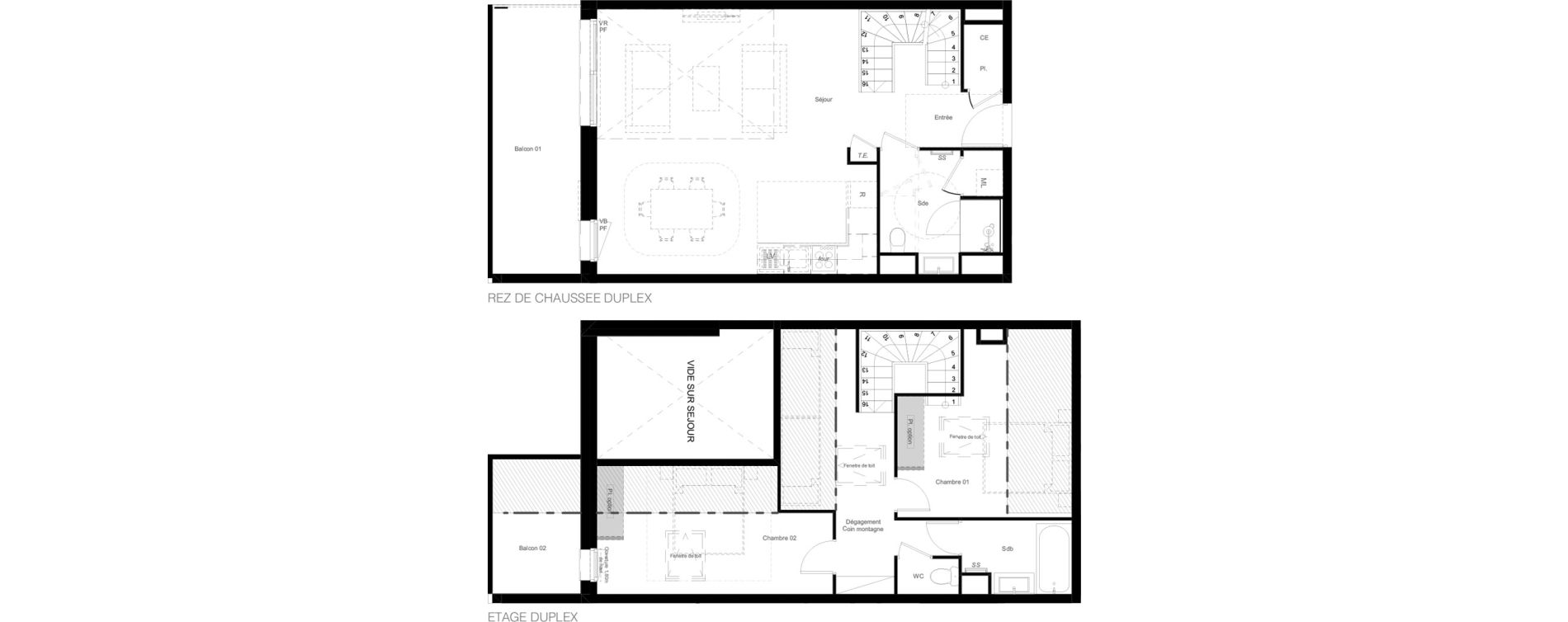 Duplex T3 de 80,88 m2 &agrave; Saint-Chaffrey Centre