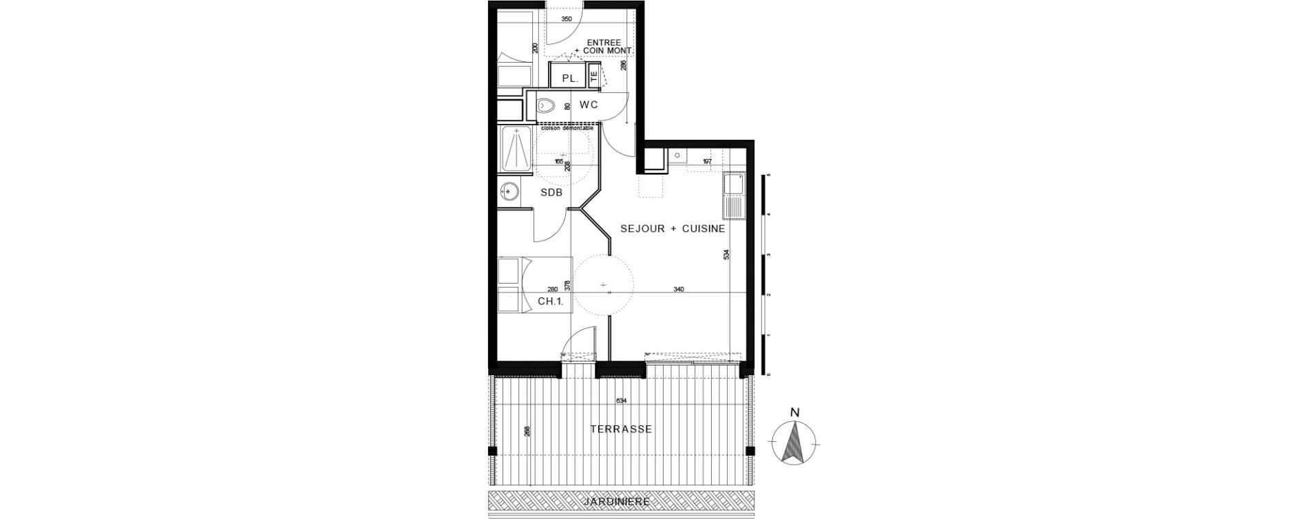 Appartement T2 de 43,27 m2 &agrave; Saint-Chaffrey Serre chevalier