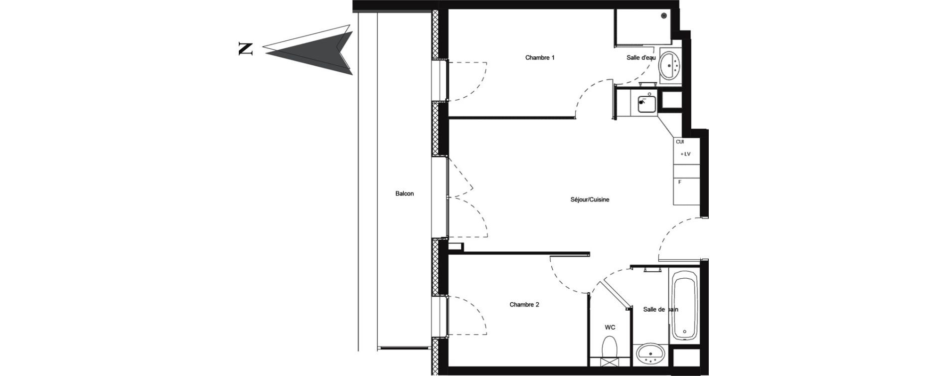 Appartement T3 meubl&eacute; de 43,36 m2 &agrave; Vars Centre