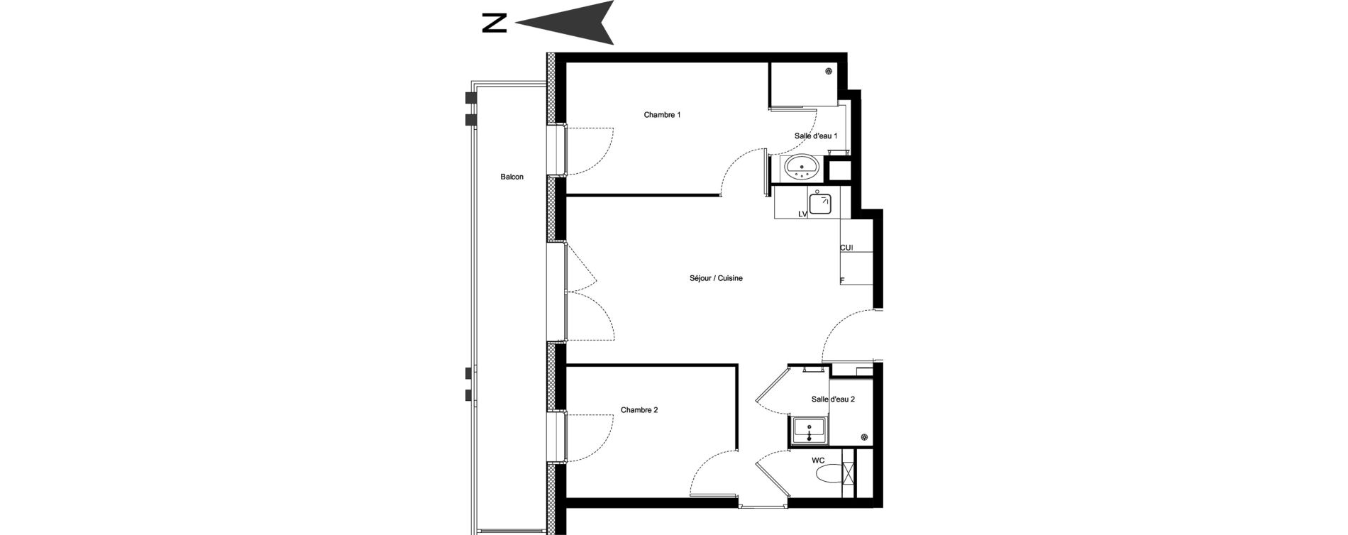 Appartement T3 meubl&eacute; de 43,46 m2 &agrave; Vars Centre