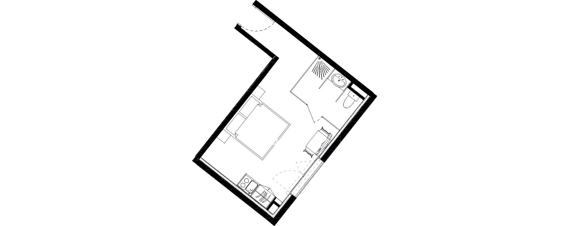 Appartement T1 de 24,47 m2 &agrave; Vars Les claux