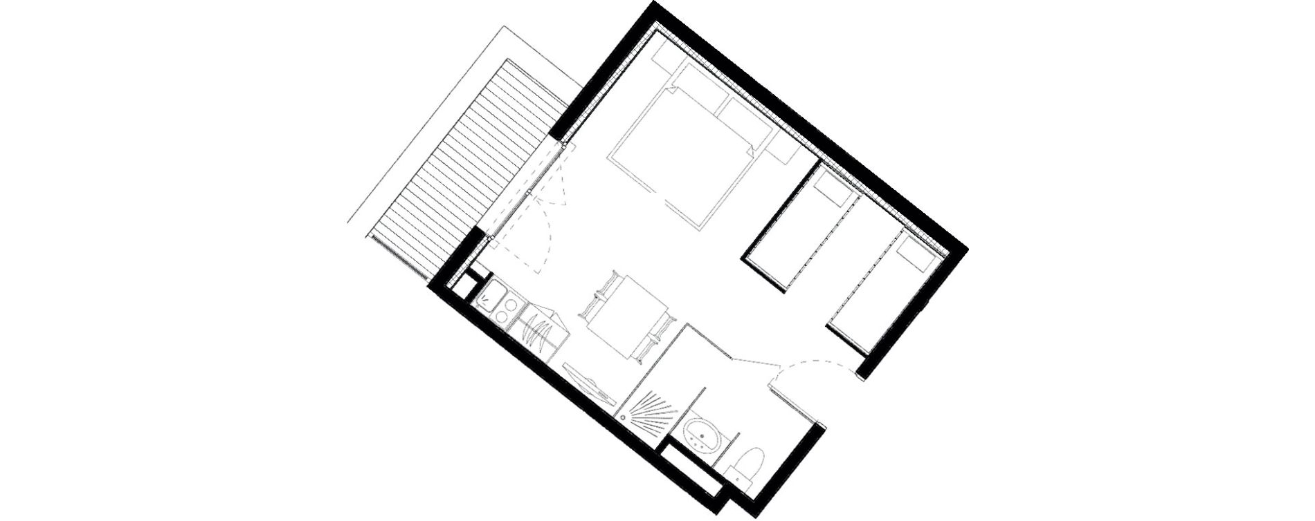 Appartement T1 de 28,46 m2 &agrave; Vars Les claux