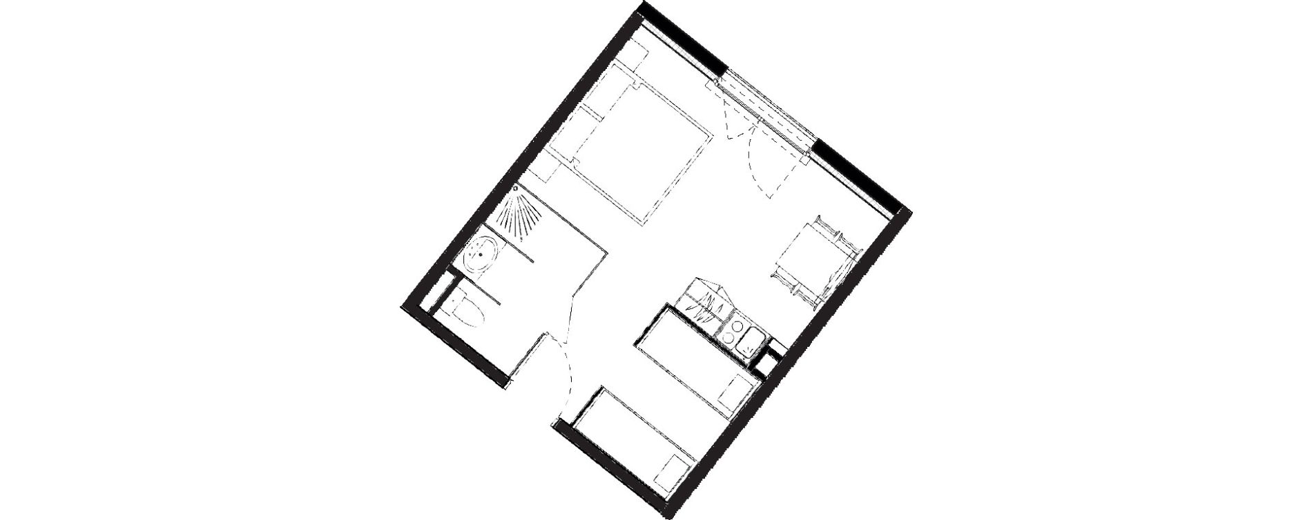 Appartement T1 de 28,25 m2 &agrave; Vars Les claux