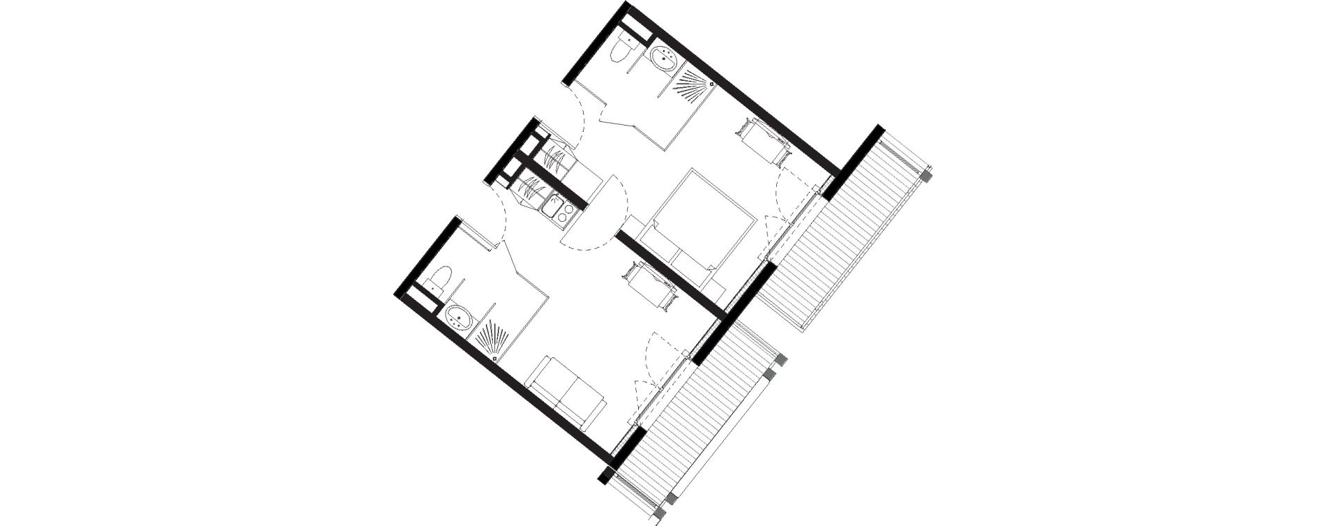 Appartement T2 de 42,32 m2 &agrave; Vars Les claux