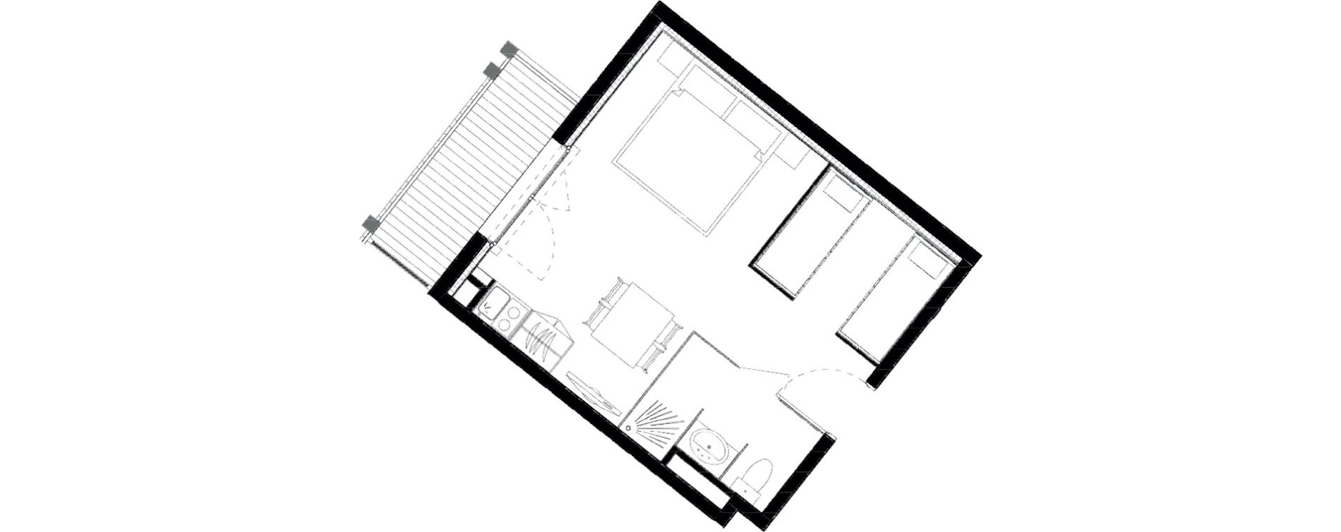 Appartement T1 de 28,46 m2 &agrave; Vars Les claux