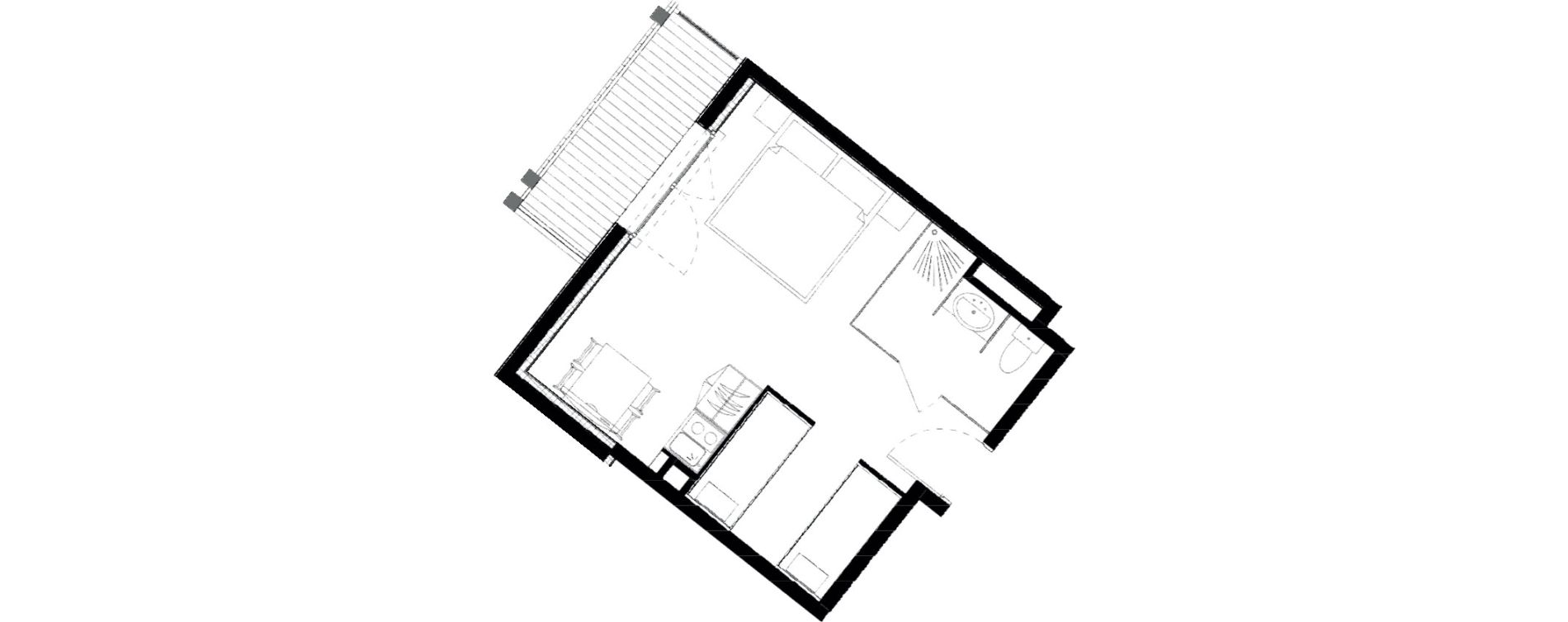 Appartement T1 de 28,04 m2 &agrave; Vars Les claux