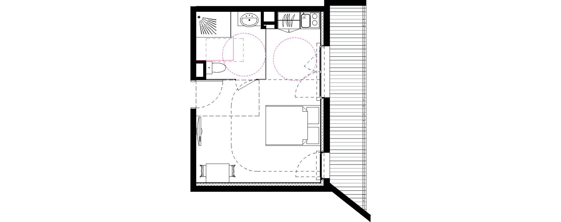 Appartement T1 de 26,25 m2 &agrave; Vars Les claux