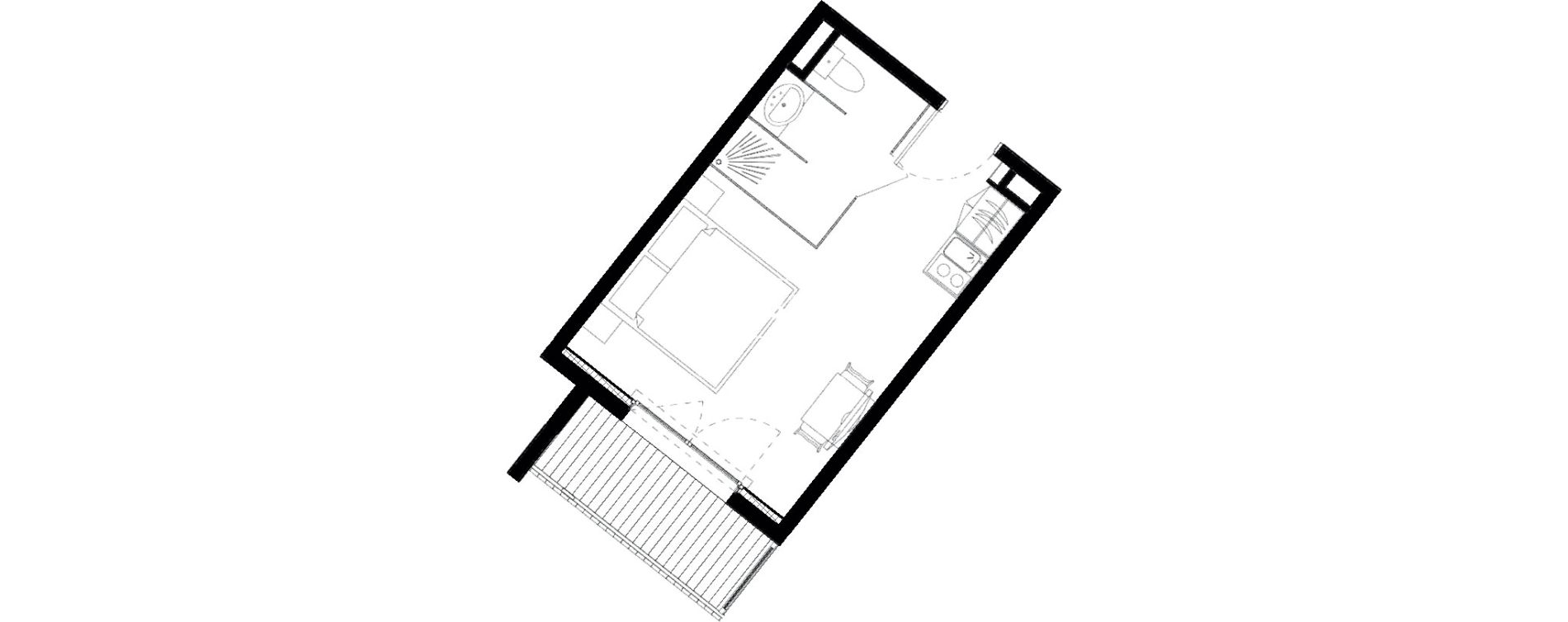 Appartement T1 de 21,11 m2 &agrave; Vars Les claux