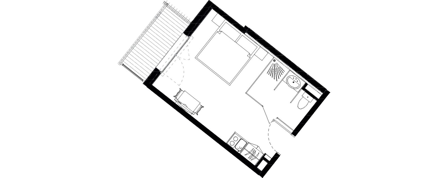 Appartement T1 de 22,47 m2 &agrave; Vars Les claux