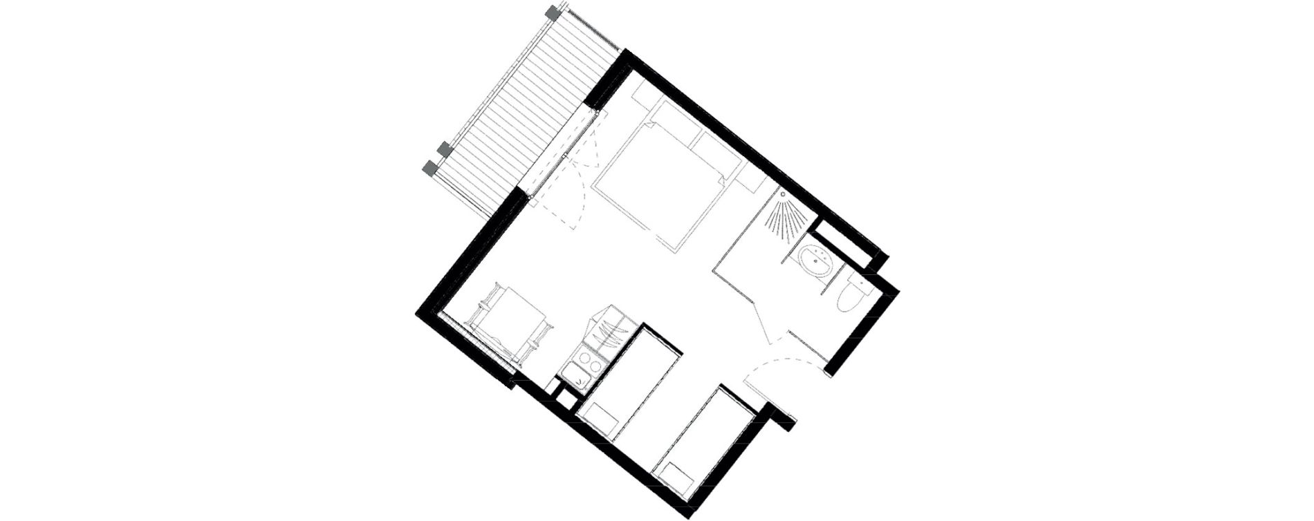 Appartement T1 de 28,04 m2 &agrave; Vars Les claux