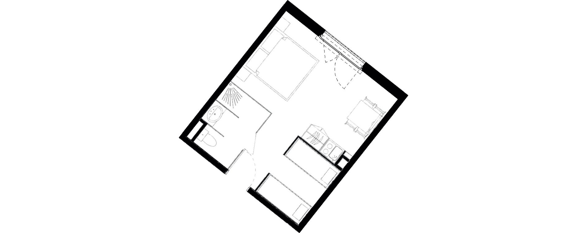 Appartement T1 de 28,35 m2 &agrave; Vars Les claux