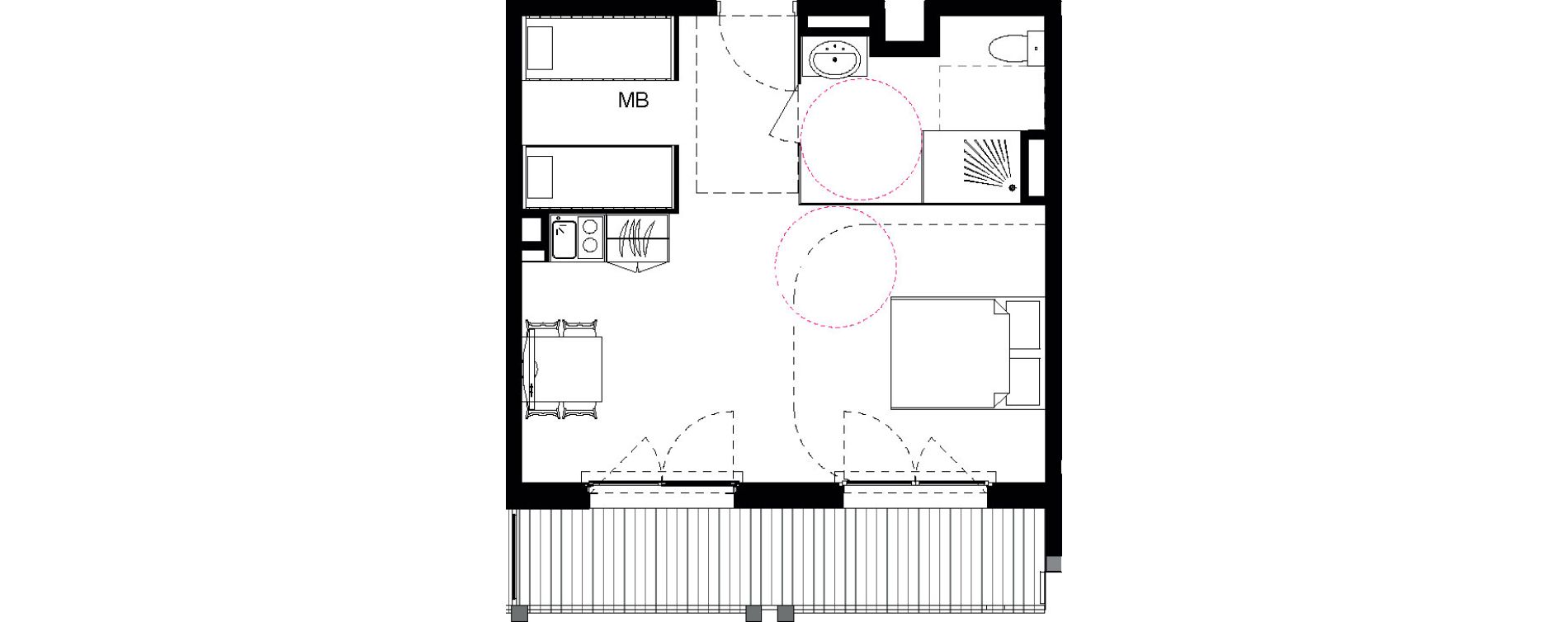 Appartement T2 de 37,59 m2 &agrave; Vars Les claux