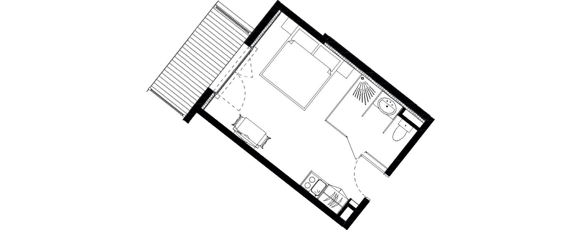 Appartement T1 de 22,58 m2 &agrave; Vars Les claux