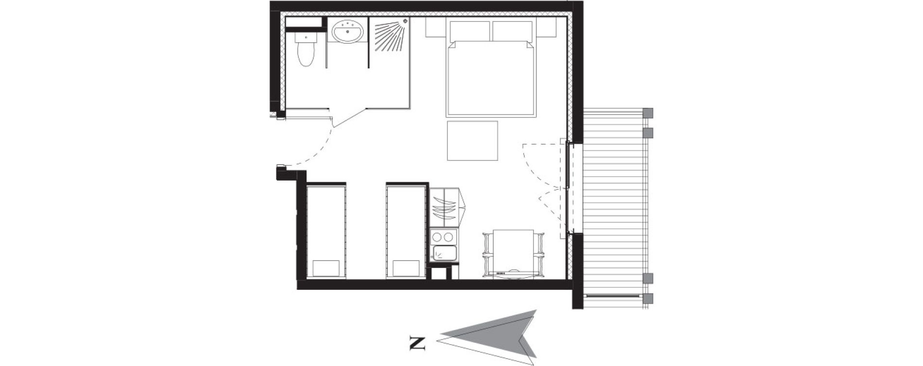Appartement T1 de 28,88 m2 &agrave; Vars Les claux
