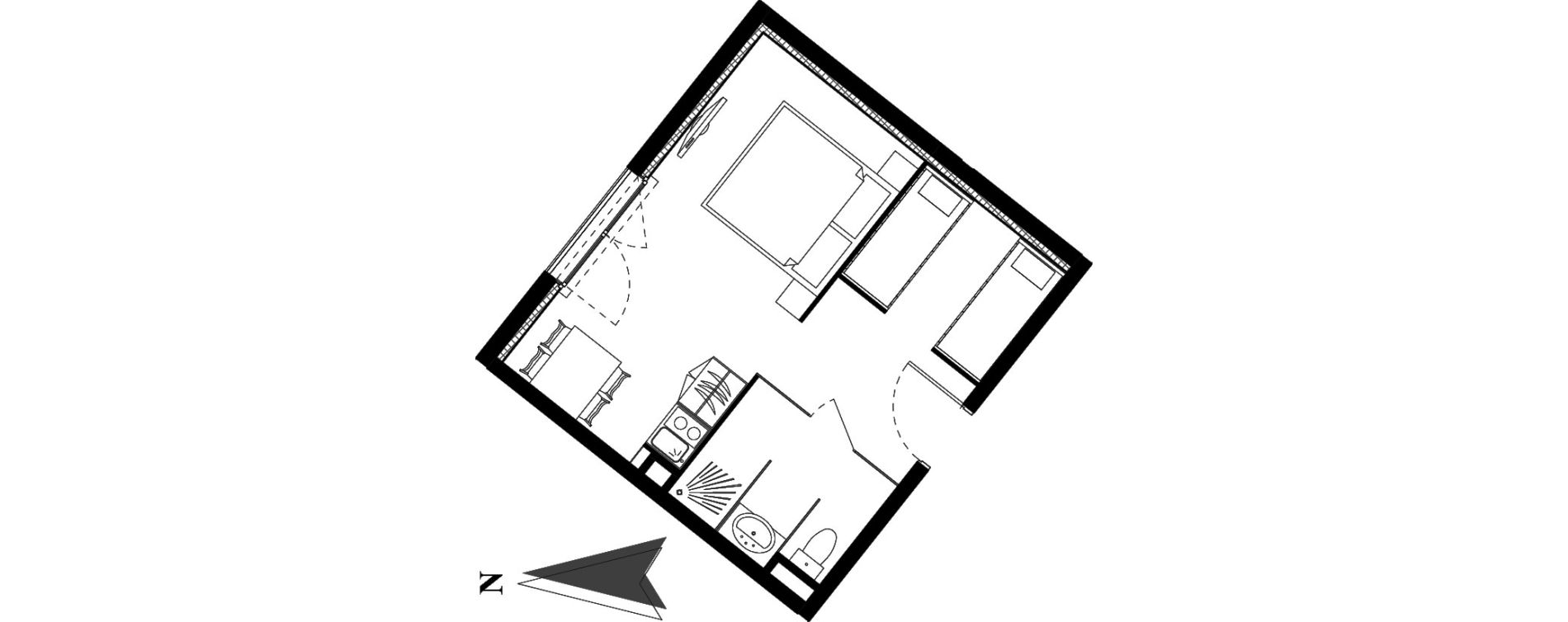 Appartement T1 de 28,60 m2 &agrave; Vars Les claux