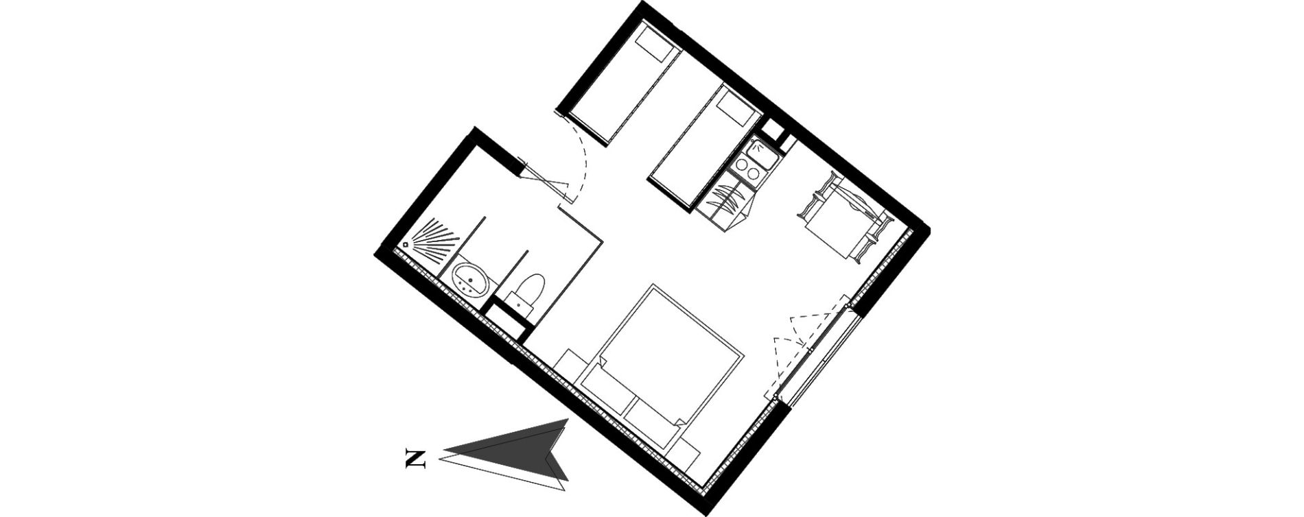 Appartement T1 de 27,50 m2 &agrave; Vars Les claux