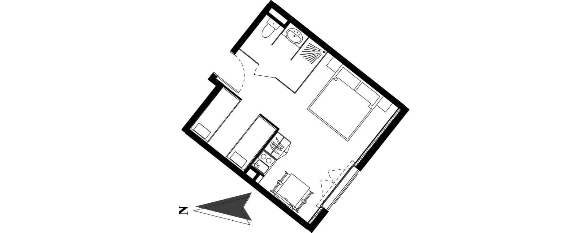 Appartement T1 de 26,70 m2 &agrave; Vars Les claux