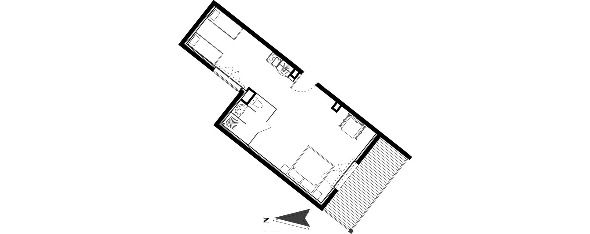 Appartement T1 de 42,40 m2 &agrave; Vars Les claux