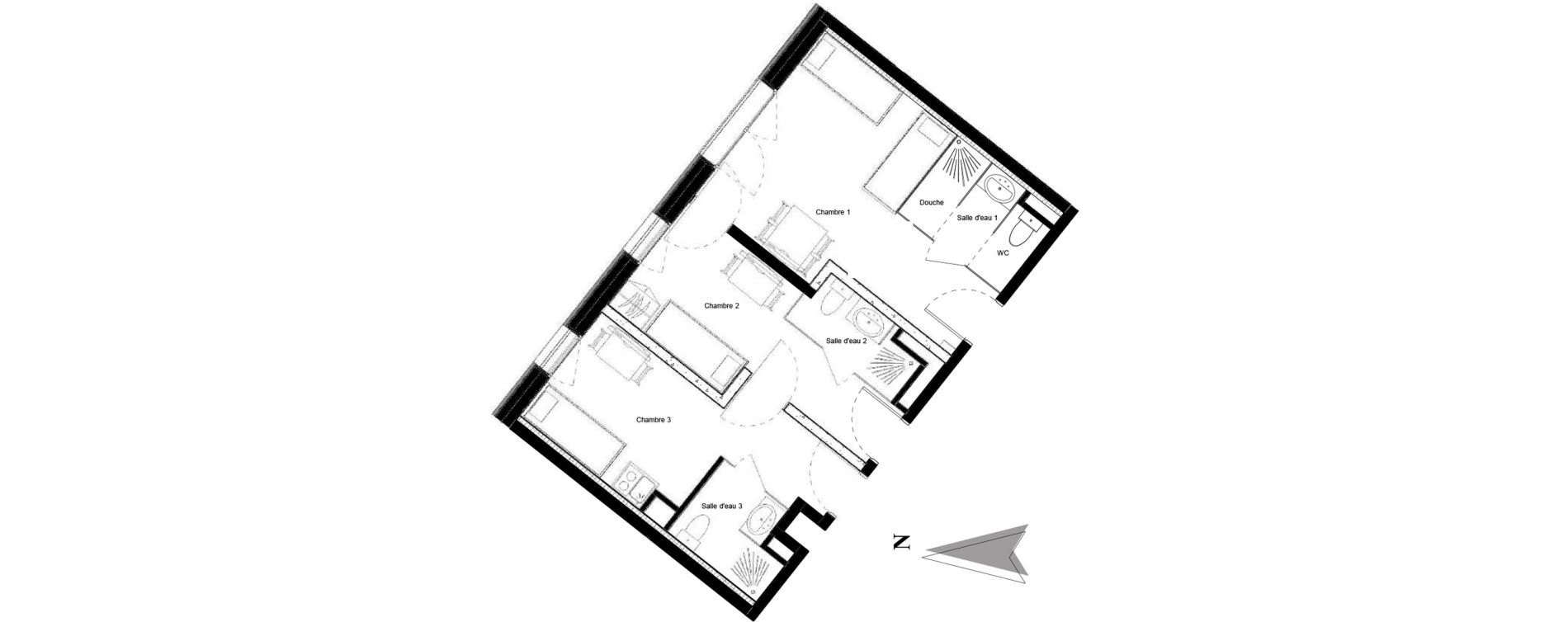 Appartement T3 de 49,55 m2 &agrave; Vars Les claux