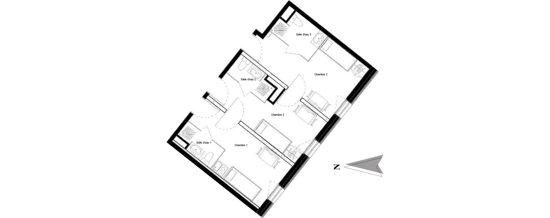 Appartement T3 de 47,76 m2 &agrave; Vars Les claux