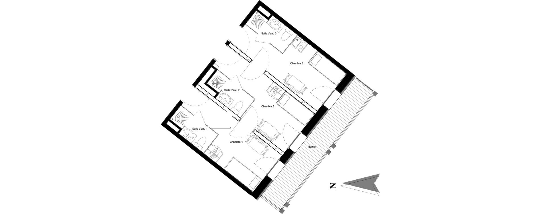 Appartement T3 de 41,15 m2 &agrave; Vars Les claux