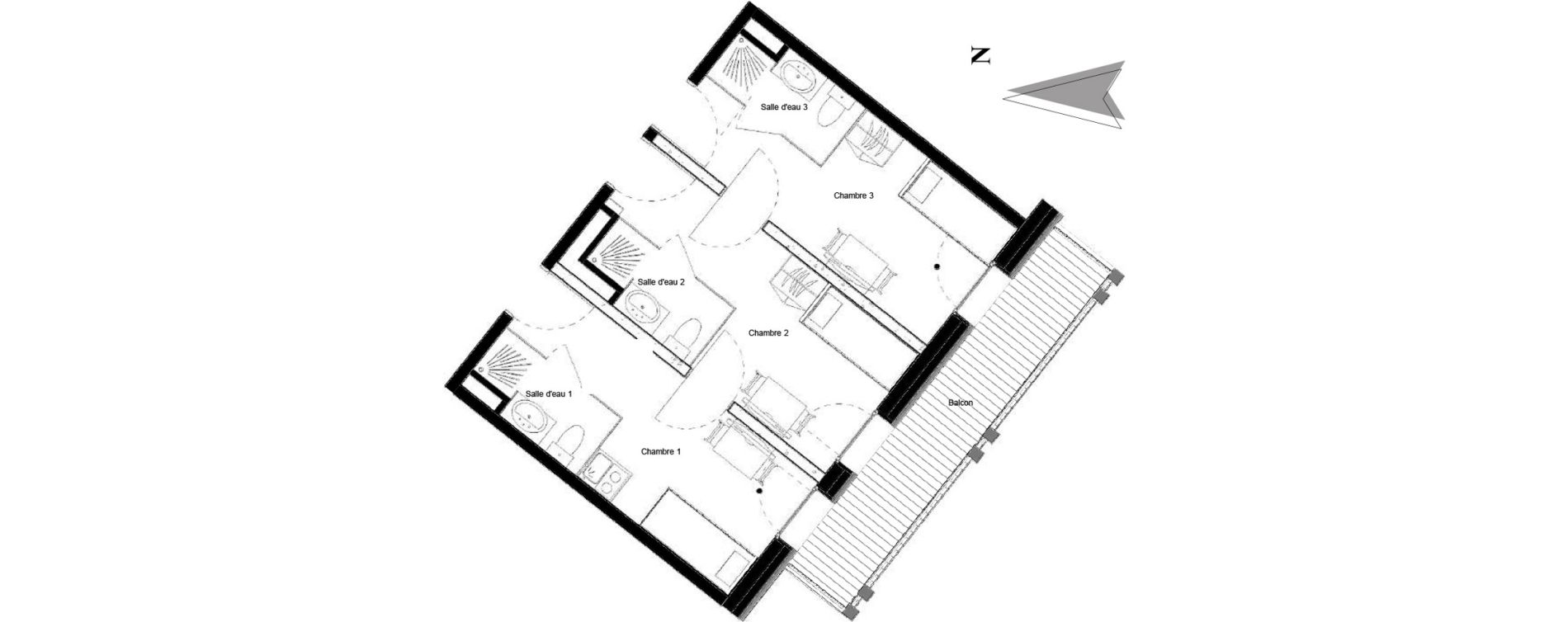 Appartement T3 de 41,36 m2 &agrave; Vars Les claux